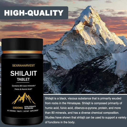 100% Pure Shilajit Booster (Pack of 60 Tablets)